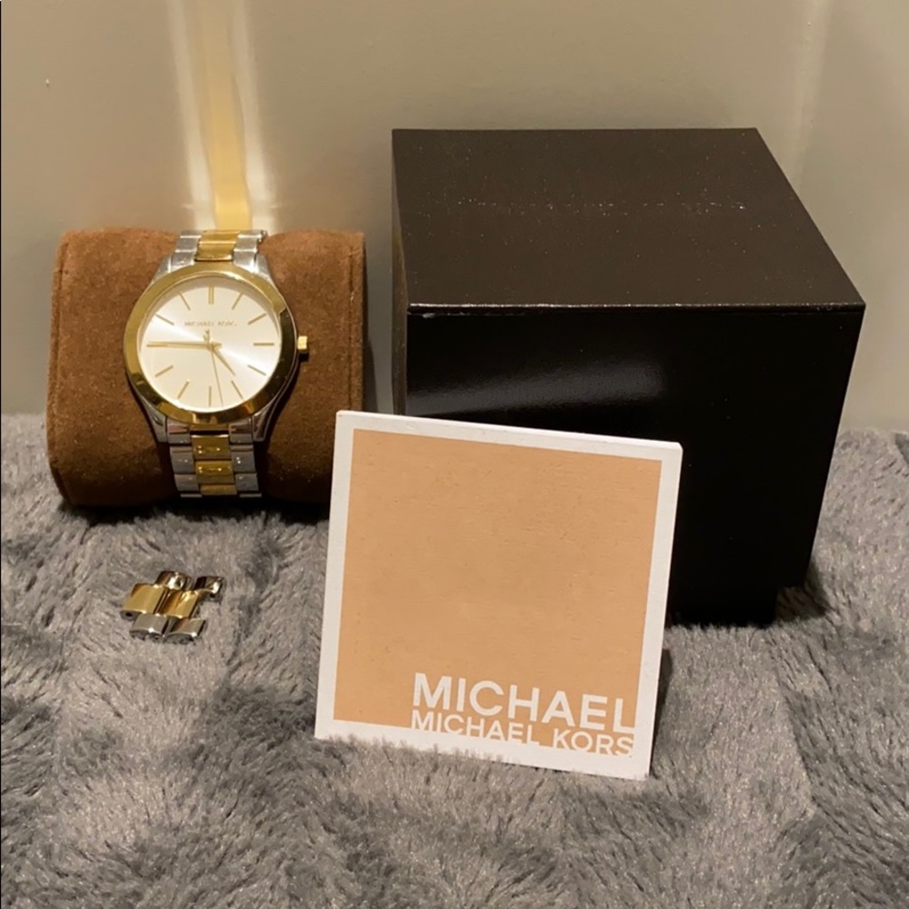 Michael Kors Slim Runway Two Toned watch